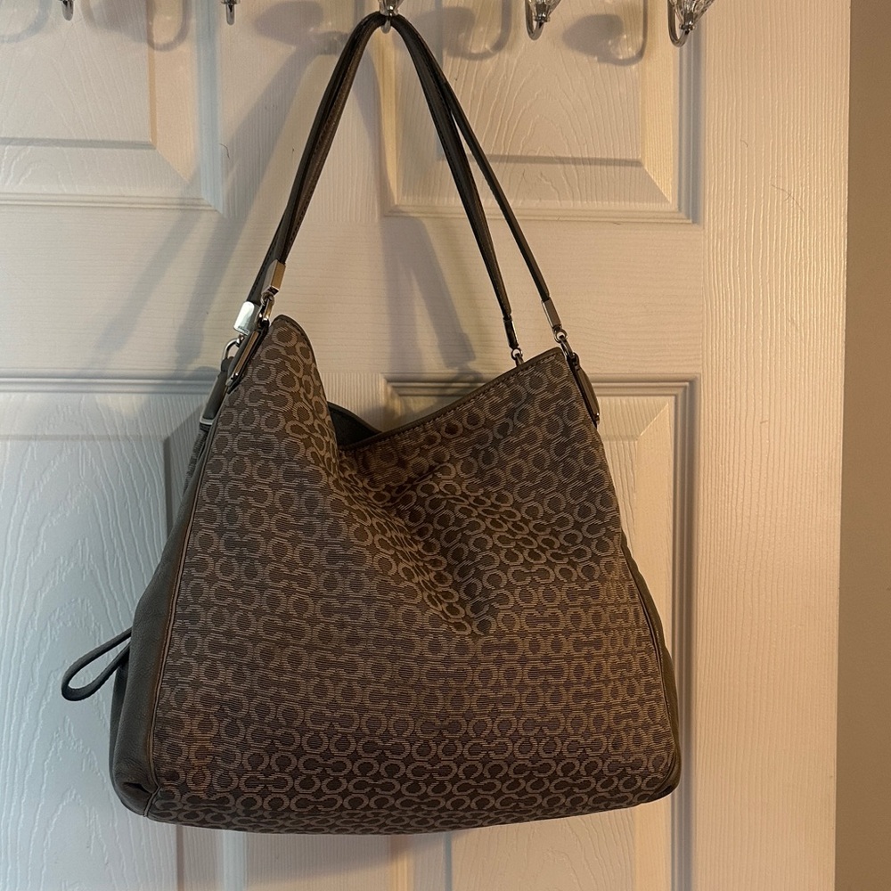 Coach Brown Monogram Shoulder Bag